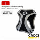Ham pentru câini Croci Hiking, mărime L (46–53 cm), reflectorizant, negru – susținere și siguranță pentru talie mare